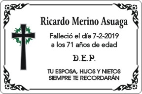 PLACA PARA DIFUNTO Grabinco.com