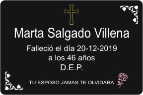 PLACA PARA DIFUNTO Grabinco.com