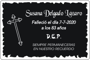 PLACA PARA DIFUNTO Grabinco.com