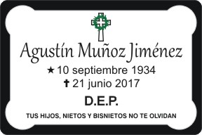 PLACA PARA DIFUNTO Grabinco.com