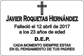 PLACA PARA DIFUNTO Grabinco.com