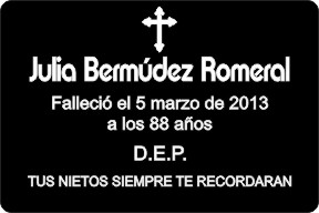 PLACA PARA DIFUNTO Grabinco.com