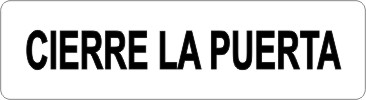 PLACAS ESTANDAR para PUERTAS - Grabinco.com