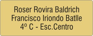 PLACAS para BUZONES - Grabinco.com