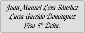 PLACAS para BUZONES - Grabinco.com
