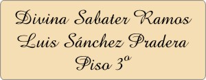 PLACAS para BUZONES - Grabinco.com