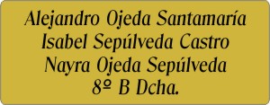 PLACAS para BUZONES - Grabinco.com