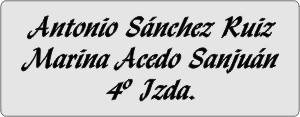 PLACAS para BUZONES - Grabinco.com