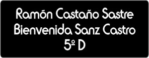 PLACAS para BUZONES - Grabinco.com