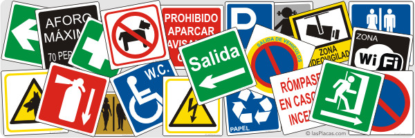 placas para señalización