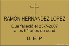 PLACA PARA CEMENTERIO CEM202 Grabinco.com
