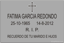PLACA PARA CEMENTERIO CEM204 Grabinco.com