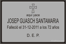 PLACA PARA CEMENTERIO CEM221 Grabinco.com