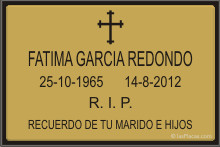 PLACA PARA CEMENTERIO CEM222 Grabinco.com