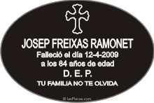 PLACA PARA CEMENTERIO CEM233 Grabinco.com