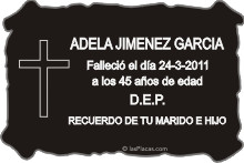 PLACA PARA CEMENTERIO CEM235 Grabinco.com