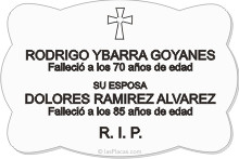 PLACA PARA CEMENTERIO CEM244 Grabinco.com