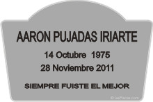 PLACA PARA CEMENTERIO CEM245 Grabinco.com