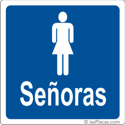 Señal - Cartel - Rotulo Aseos Señoras SEI0004 - Placas Grabadas