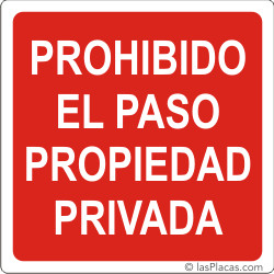 placa para señalizar