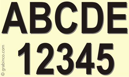 LETRAS Y NUMEROS LN001 Grabinco.com