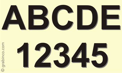 LETRAS Y NUMEROS LN002 Grabinco.com