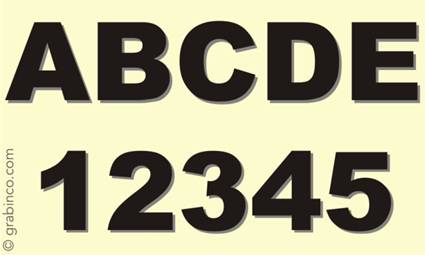 LETRAS Y NUMEROS LN003 Grabinco.com