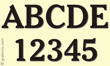 LETRAS Y NUMEROS LN004 Grabinco.com