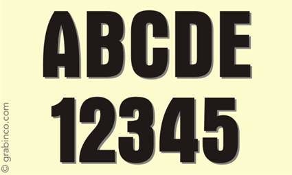 LETRAS Y NUMEROS LN006 Grabinco.com