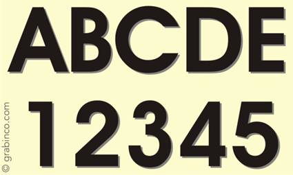 LETRAS Y NUMEROS LN007 Grabinco.com