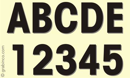 LETRAS Y NUMEROS LN008 Grabinco.com