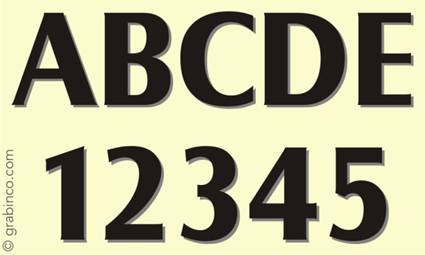 LETRAS Y NUMEROS LN010 Grabinco.com