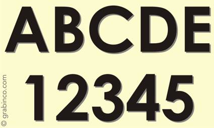LETRAS Y NUMEROS LN011 Grabinco.com