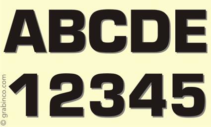 LETRAS Y NUMEROS LN015 Grabinco.com