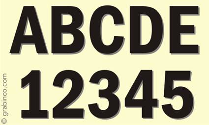 LETRAS Y NUMEROS LN017 Grabinco.com