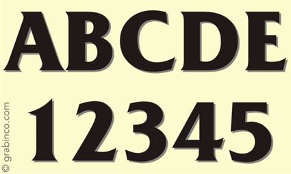 LETRAS Y NUMEROS LN018 Grabinco.com