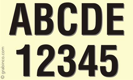 LETRAS Y NUMEROS LN021 Grabinco.com