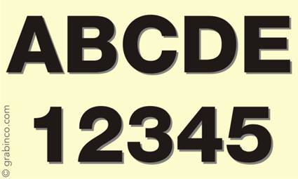 LETRAS Y NUMEROS LN022 Grabinco.com