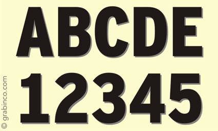 LETRAS Y NUMEROS LN023 Grabinco.com