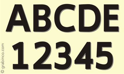 LETRAS Y NUMEROS LN025 Grabinco.com
