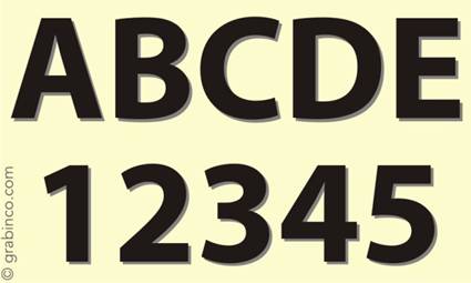 LETRAS Y NUMEROS LN027 Grabinco.com