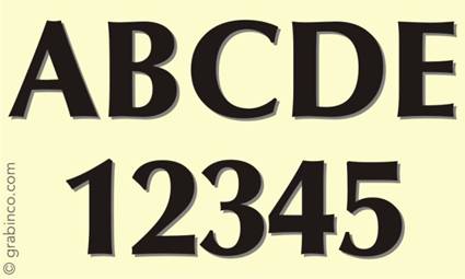 LETRAS Y NUMEROS LN032 Grabinco.com