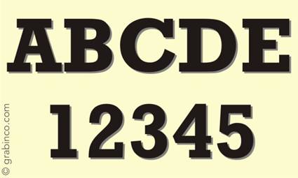 LETRAS Y NUMEROS LN033 Grabinco.com