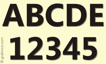 LETRAS Y NUMEROS LN035 Grabinco.com