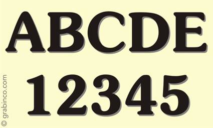 LETRAS Y NUMEROS LN036 Grabinco.com