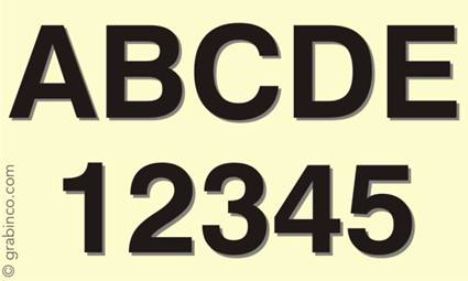 LETRAS Y NUMEROS LN038 Grabinco.com
