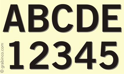 LETRAS Y NUMEROS LN039 Grabinco.com