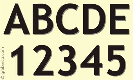 LETRAS Y NUMEROS LN040 Grabinco.com
