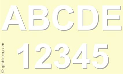 LETRAS Y NUMEROS DE VINILO VL602 Grabinco.com