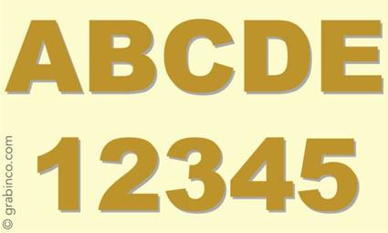 LETRAS Y NUMEROS DE VINILO VL603 Grabinco.com